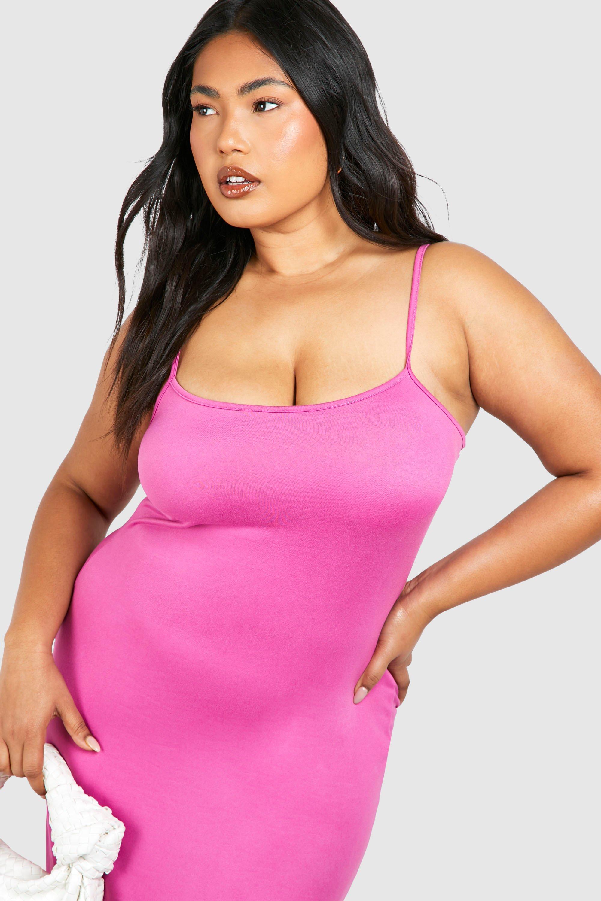 Boohoo neon pink dress hotsell